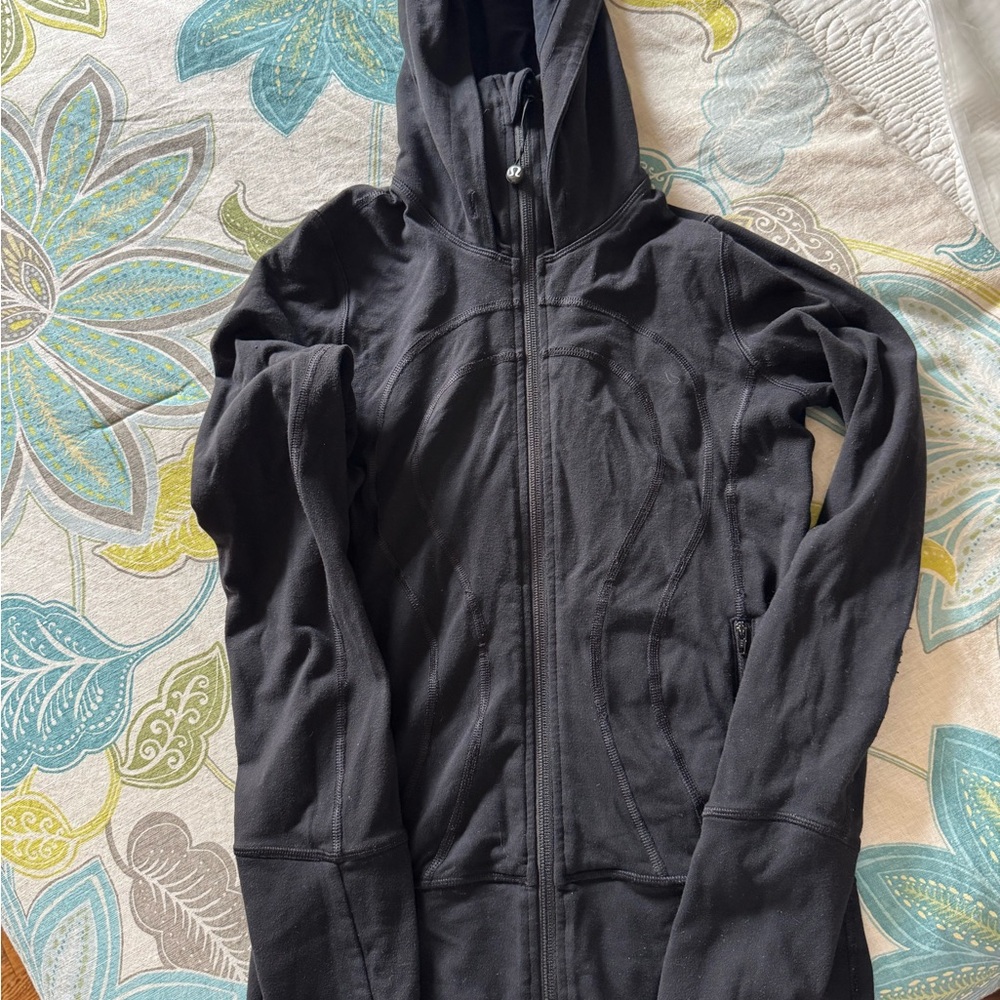 Black Lululemon Hooded Zip-Up Jacket